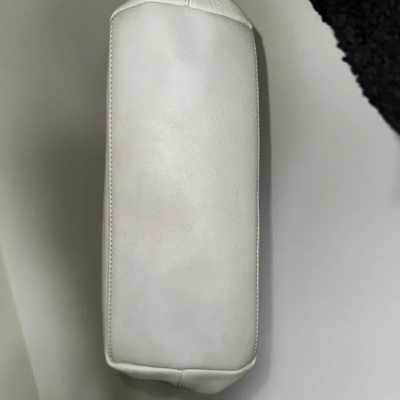 Dooney & Bourke White Leather Hobo Bag - Picture 3 of 7